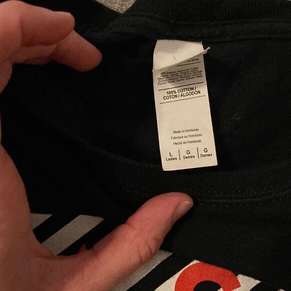 Sassy Cut Off Tie Crop Top Shirt Tee 90’s Millennium Juniors Large L - Picture 5 of 5